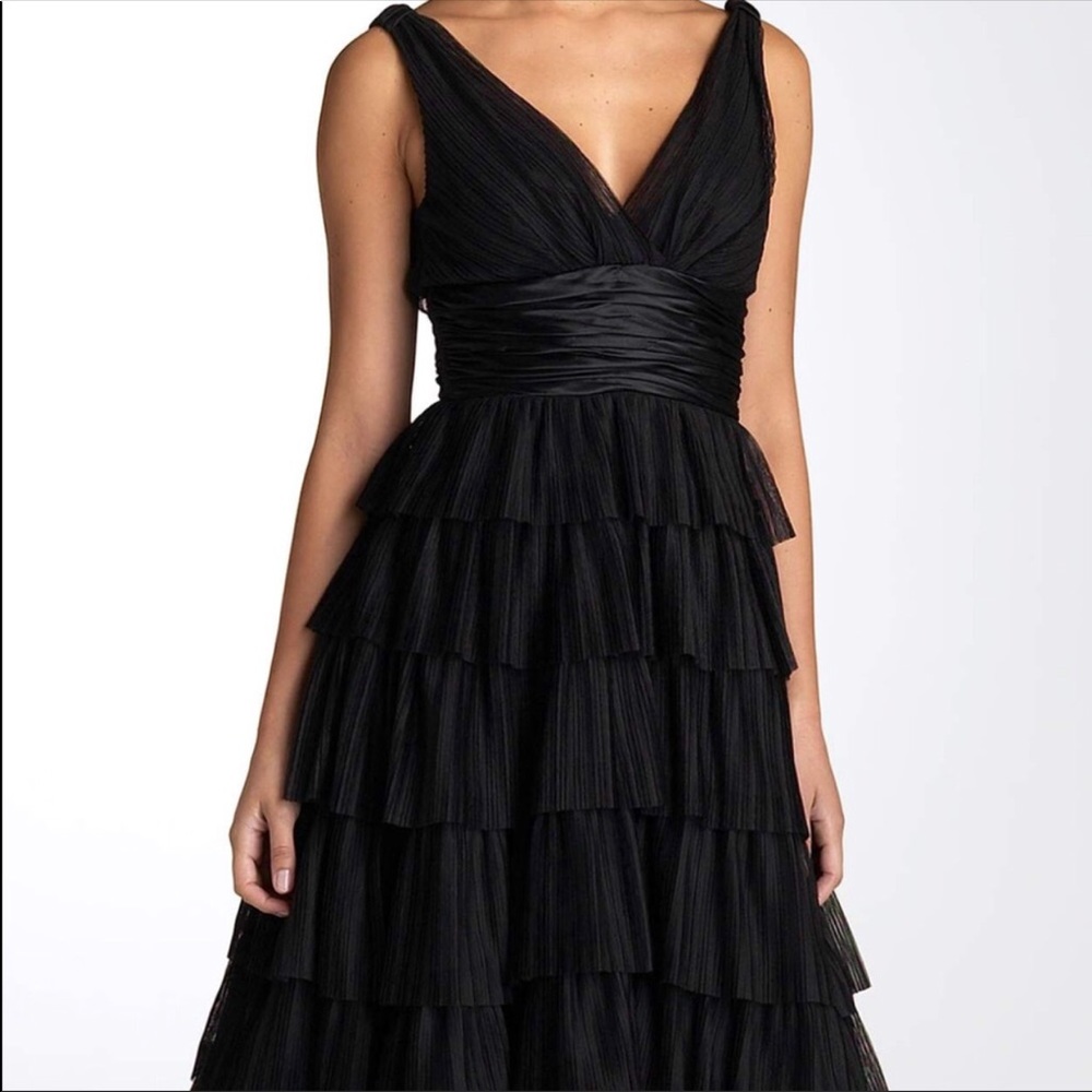 Maggie London tiered mesh dress